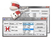 ICC - Калькулятор для вычисления логин-кодов иммобилайзера